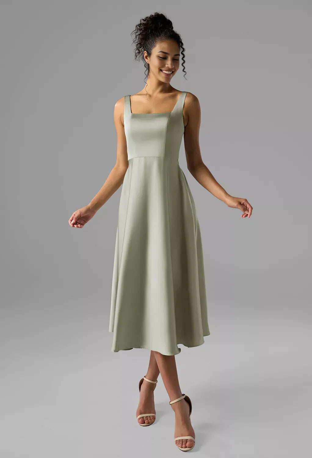 Special Occasion Sophisticated Graceful Stylish Refined Beautiful Elegant Satin A-Line Sleeveless Prom Dress