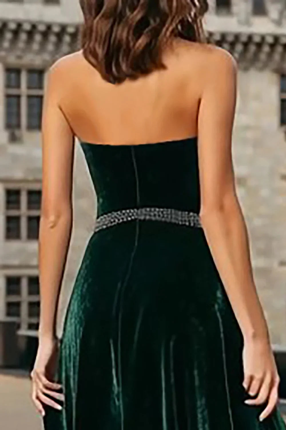 Sophisticated Graceful Elegant Emerald Green Velvet A-Line Halter Sleeveless Floor-Length Prom Dress