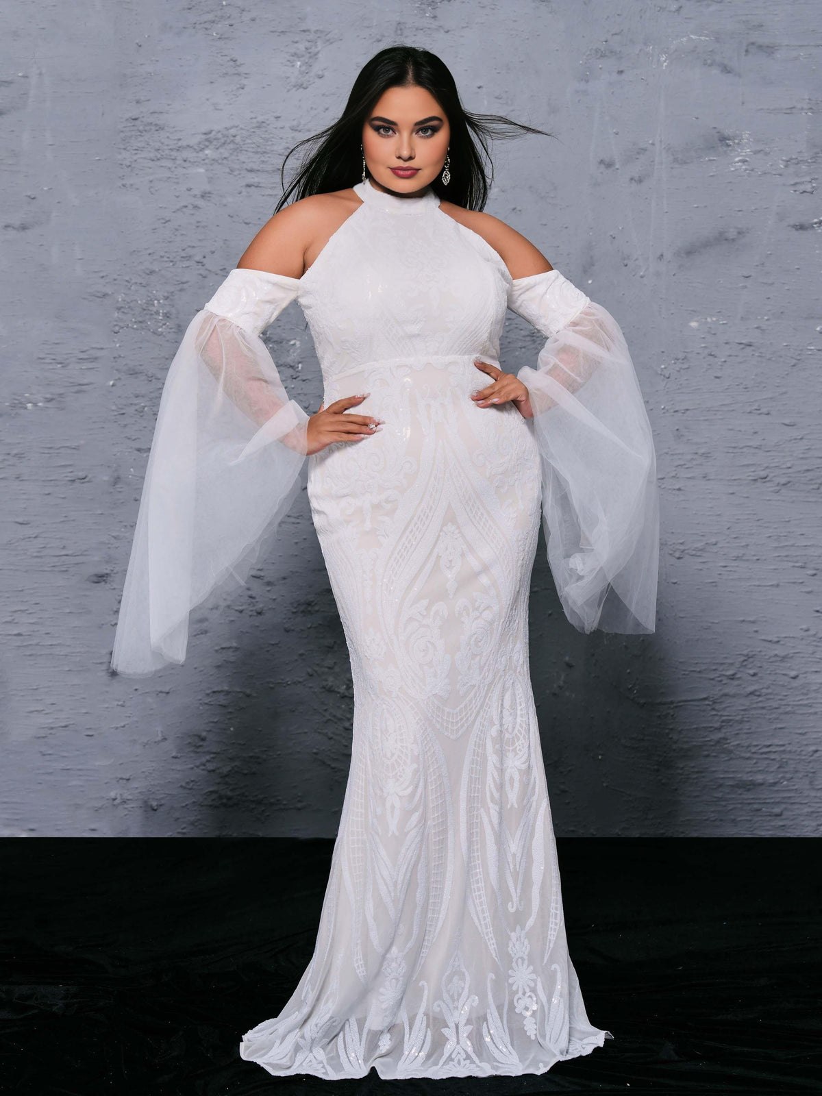 Special Occasion Sophisticated Graceful Stylish Refined Beautiful Elegant White Lace Mermaid Prom Dress