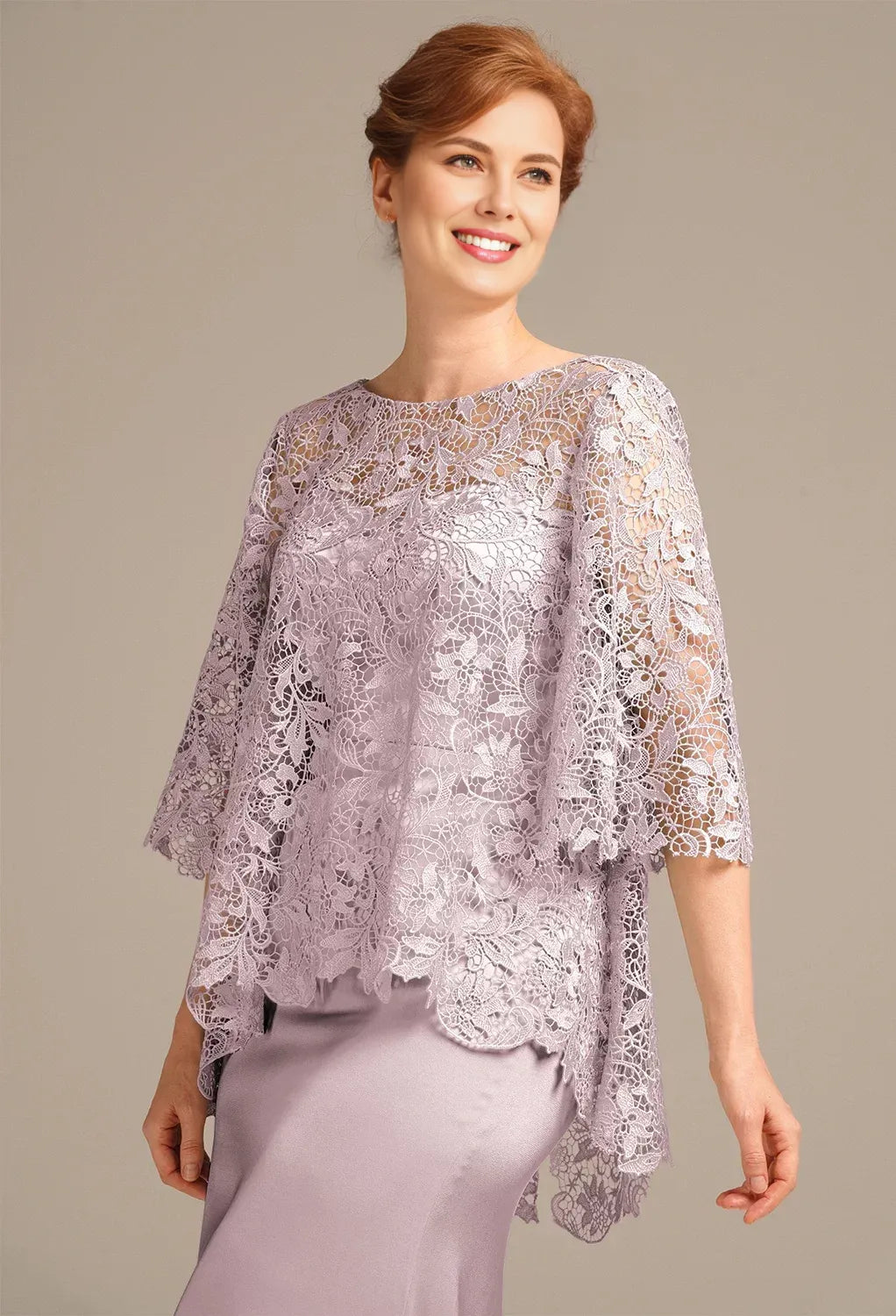 Special Occasion Elegant Satin Mermaid Short Sleeve Short Mother of the Bride Dress