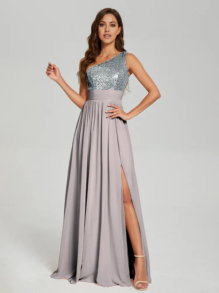 Timeless Special Occasion Sophisticated Elegant Black Sequins A-Line Sleeveless Floor-Length Prom Dress