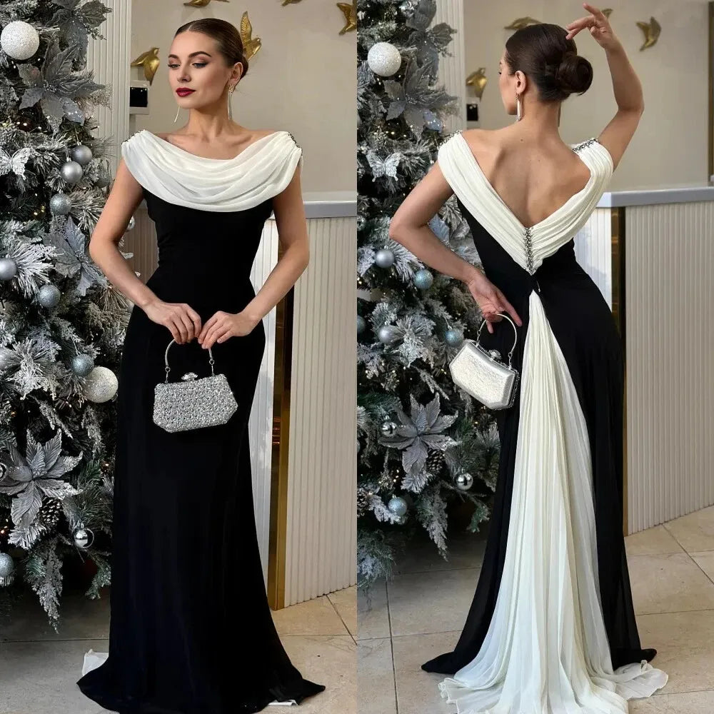 Stylish Refined Beautiful Timeless Special Occasion Elegant Black Sleeveless Floor-Length Evening Dress