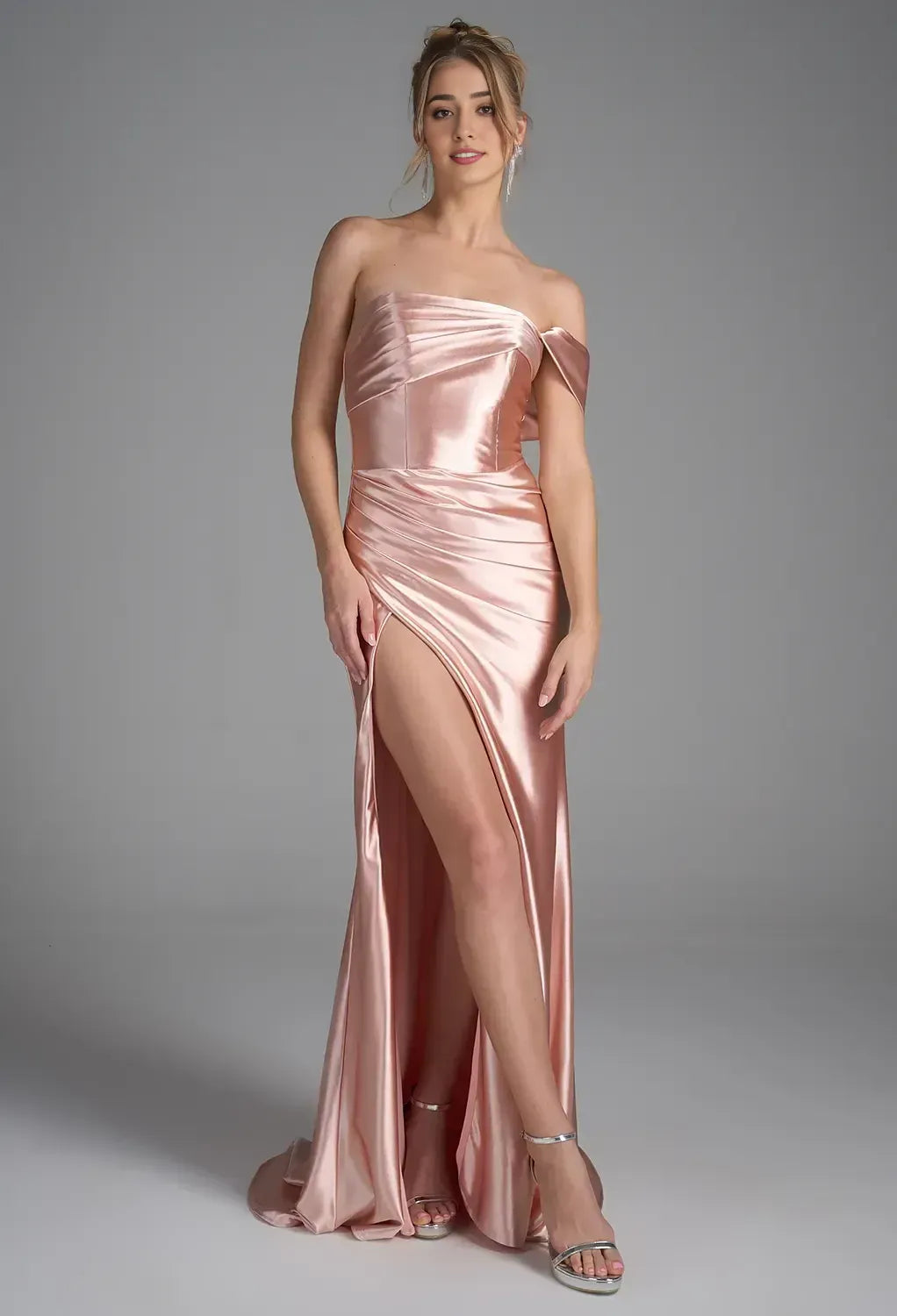 Timeless Special Occasion Sophisticated Graceful Elegant Satin Mermaid Strapless Sleeveless Prom Dress