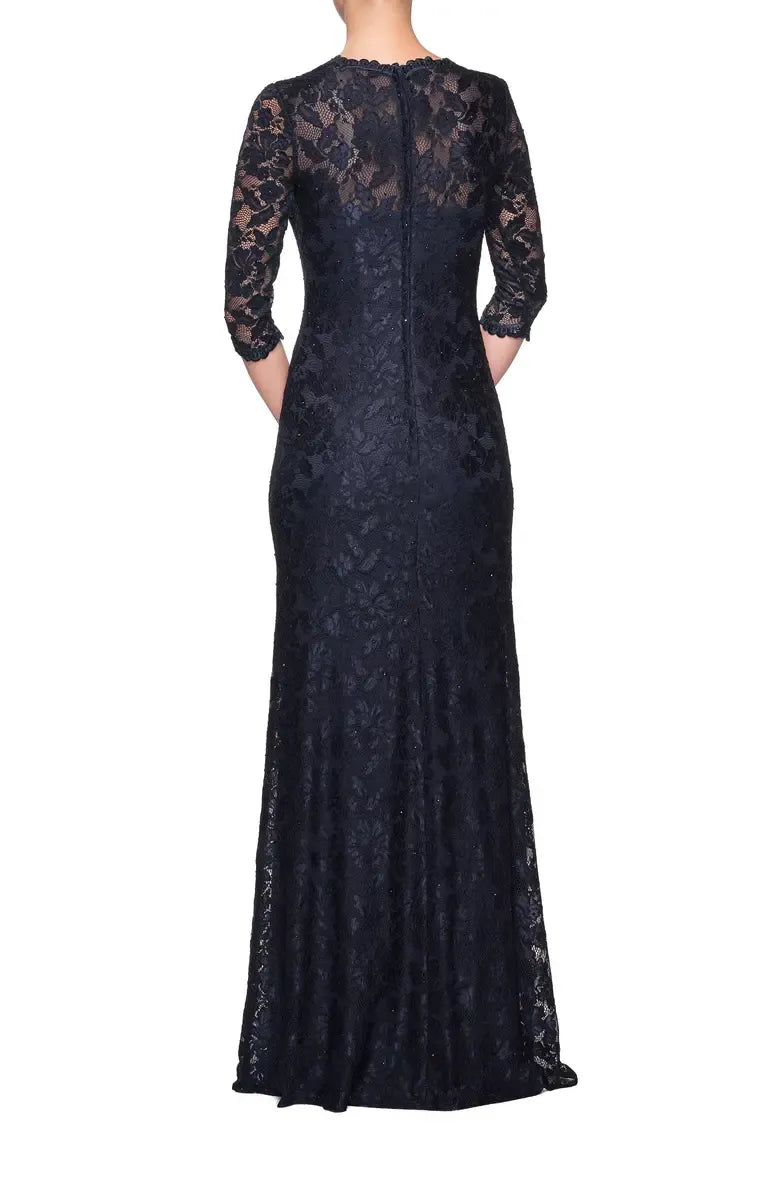 Refined Elegant Lace Sweetheart Long Sleeve Floor-Length Mother of the Bride Dress