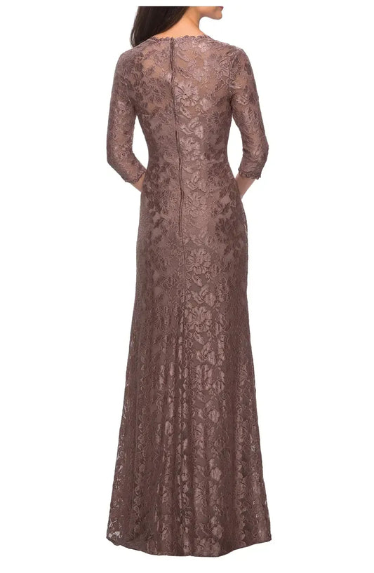 Refined Elegant Lace Sweetheart Long Sleeve Floor-Length Mother of the Bride Dress