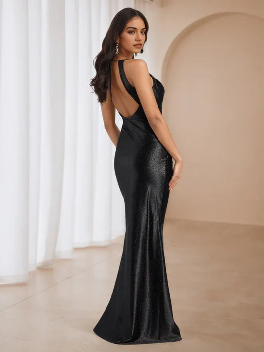 Luxurious Red Slit A-Line Strapless Classic-Sleeve Classic-Back Floor-Length Prom Dress
