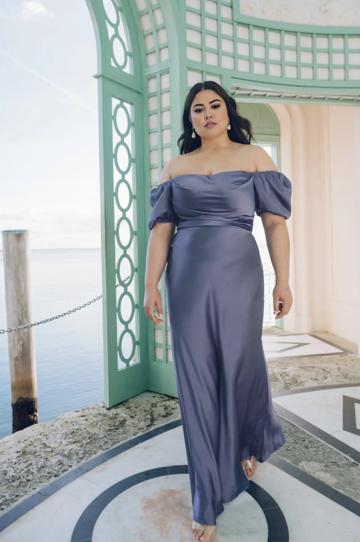 Refined Beautiful Timeless Elegant Satin Ball Gown Short Sleeve Short Evening Dress