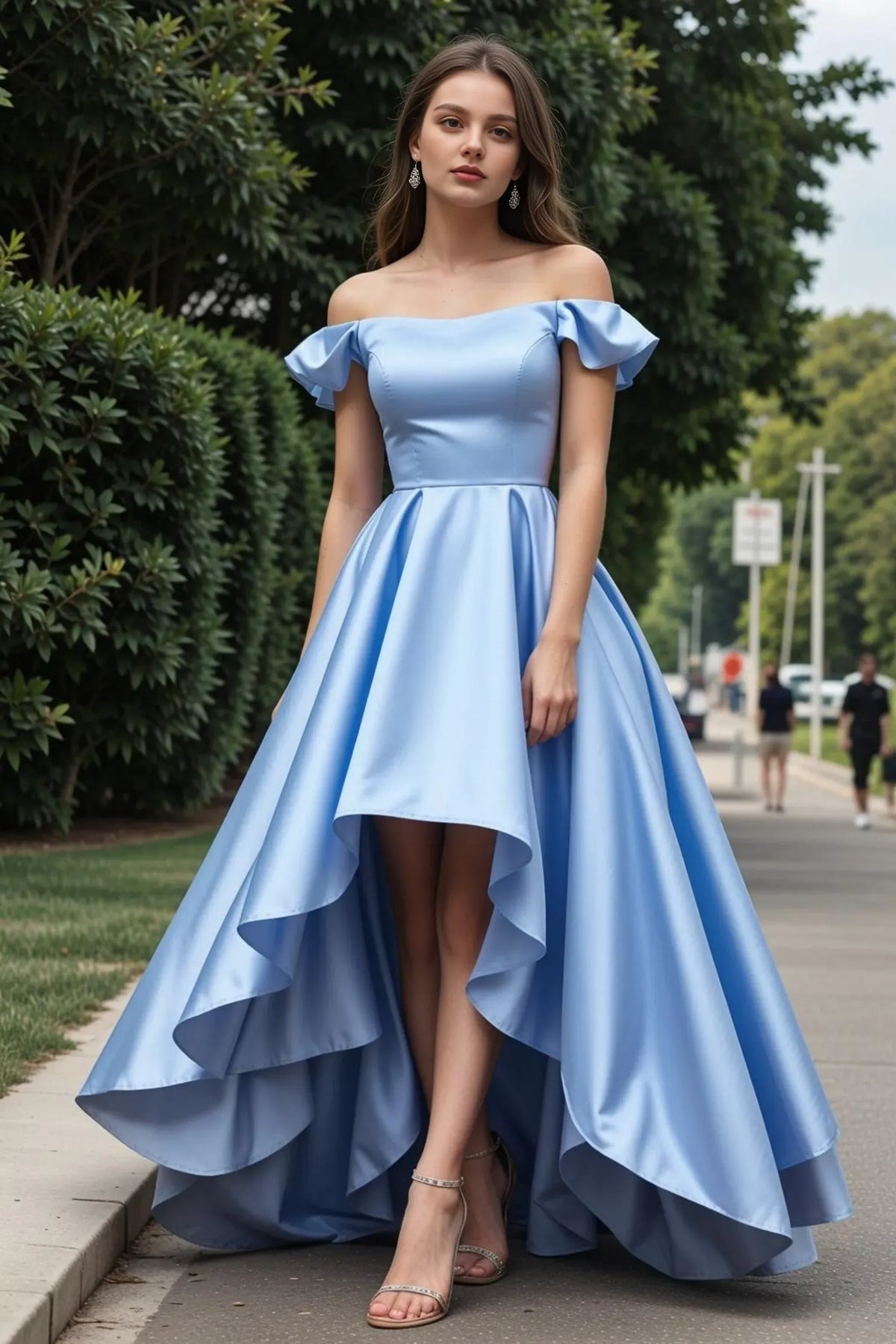 Stylish Refined Beautiful Timeless Elegant Red Satin A-Line Sleeveless Floor-Length Prom Dress