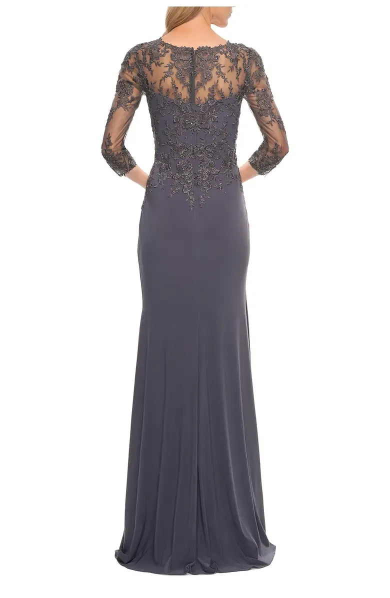 Special Occasion Elegant Emerald Green Chiffon V-Neck Floor-Length Mother of the Bride Dress