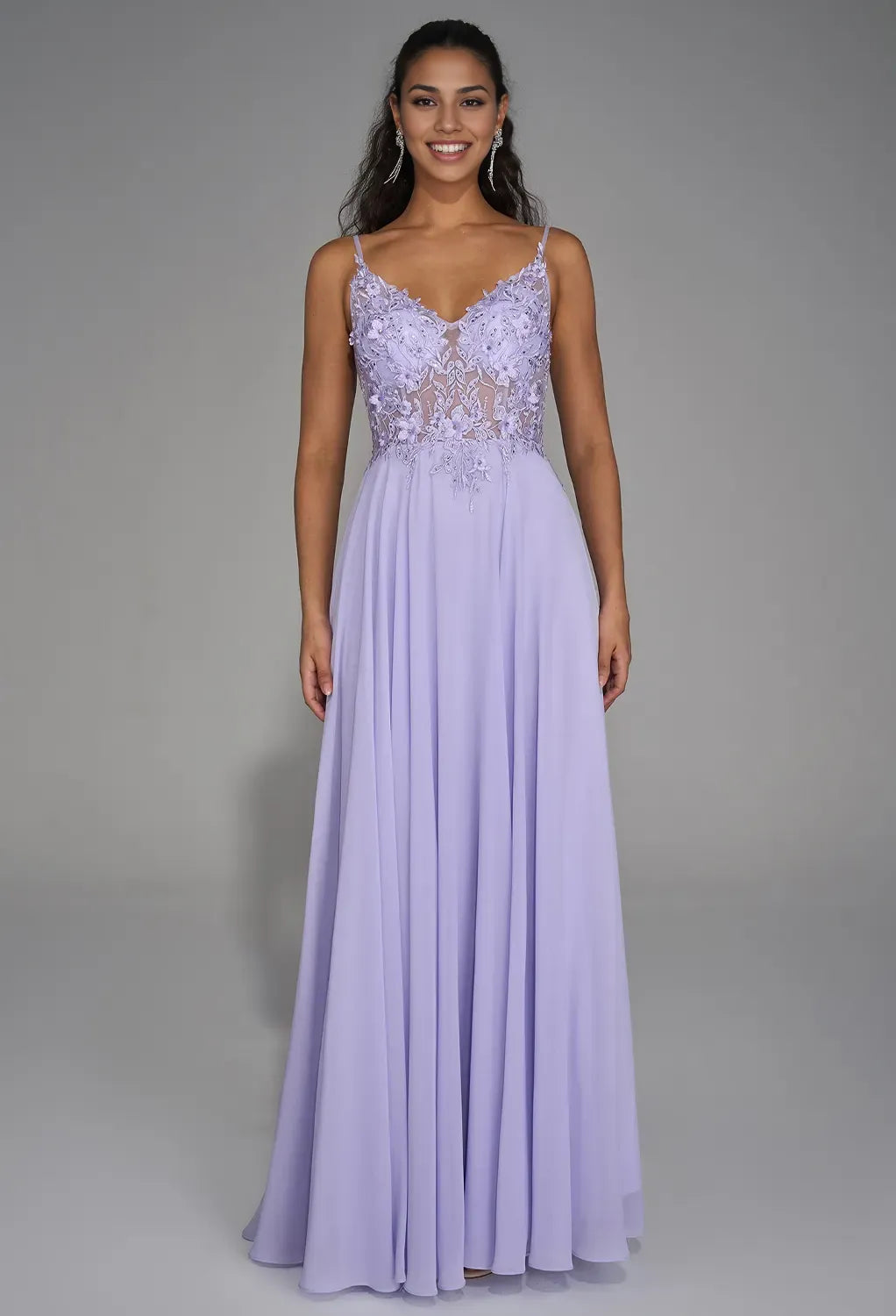 Refined Beautiful Timeless Special Occasion Elegant Tulle A-Line V-Neck Sleeveless Prom Dress