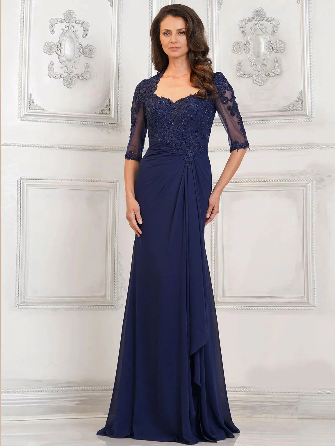 Timeless Chic Elegant Tulle Mermaid Backless Long Mother of the Bride Dress