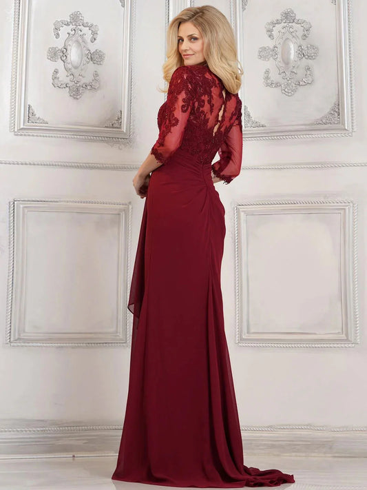 Timeless Chic Elegant Tulle Mermaid Backless Long Mother of the Bride Dress