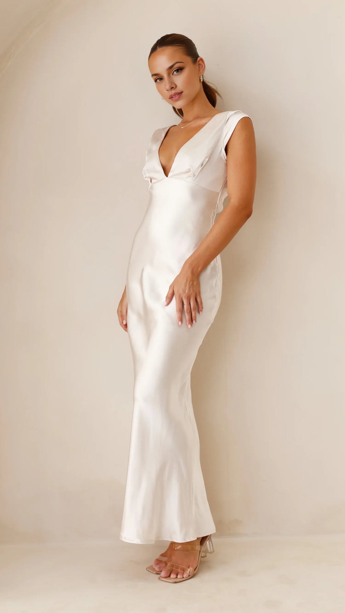 Special Occasion Sophisticated Graceful Stylish Refined Elegant Yellow Sheath Backless Prom Dress