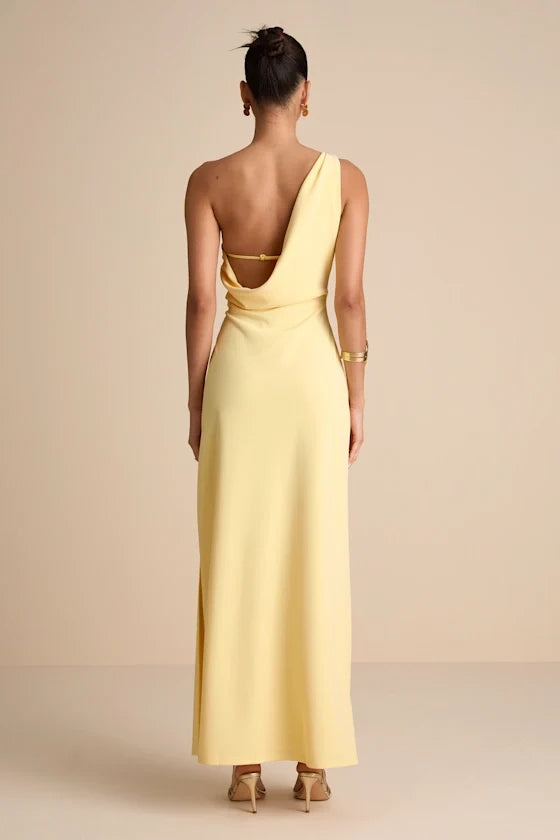 Refined Beautiful Timeless Special Occasion Sophisticated Graceful Elegant Cowl Sleeveless Prom Dress