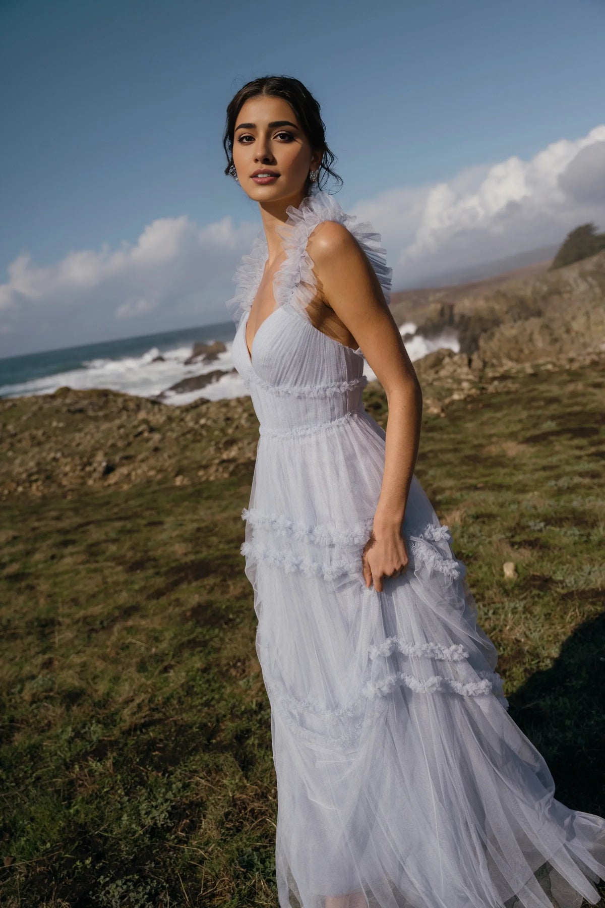 Special Occasion Sophisticated Graceful Elegant Tulle A-Line Sweetheart Sleeveless Floor-Length Bridesmaid Dress