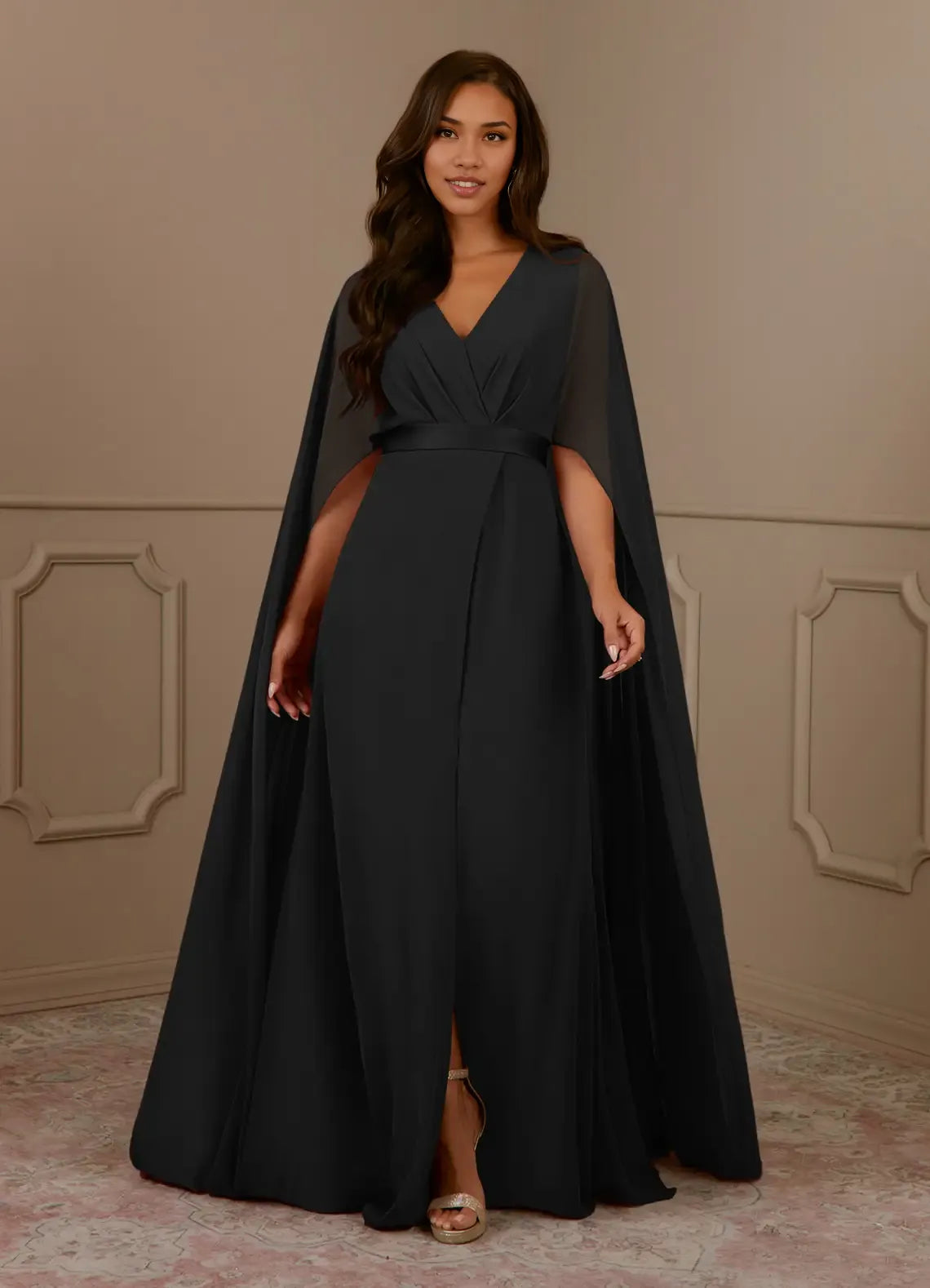 Elegant Red Chiffon A-Line V-Neck Pleated Mini Mother of the Bride Dress
