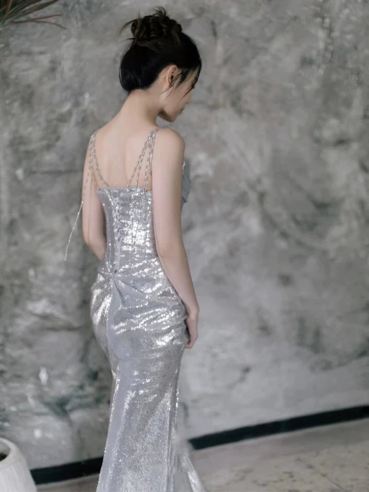 Mermaid Long Prom Dress Sexy Evening Dresses