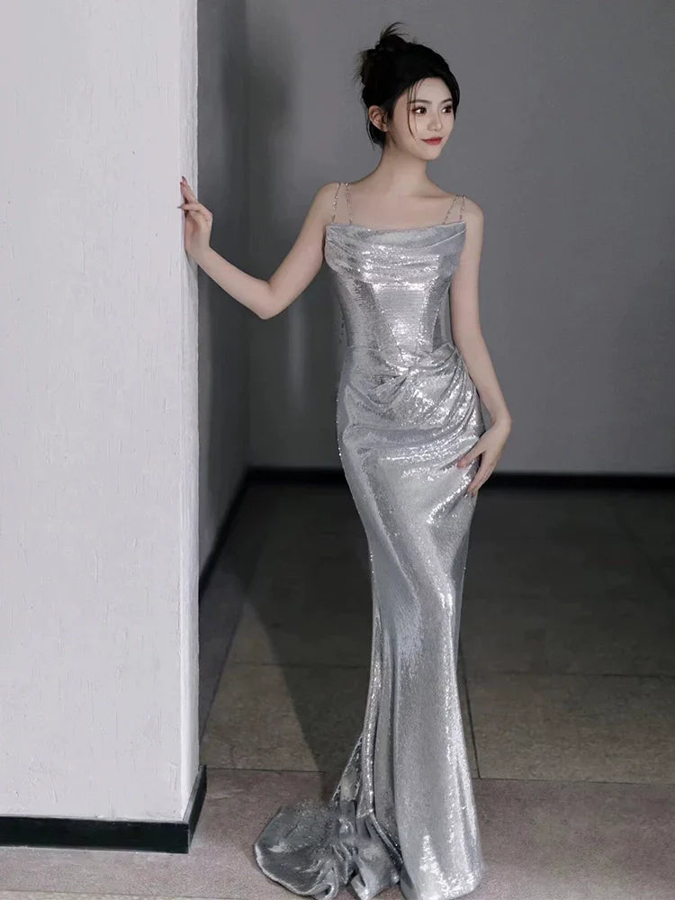 Mermaid Long Prom Dress Sexy Evening Dresses