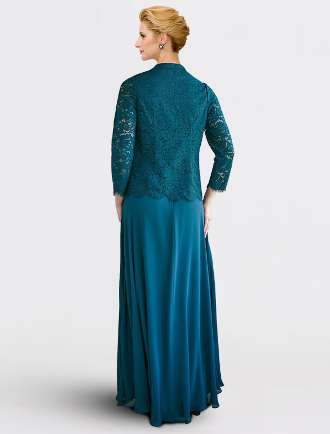 Mother of the Bride Dress Plus Size Elegant Jewel Neck Floor Length Sleeveless
