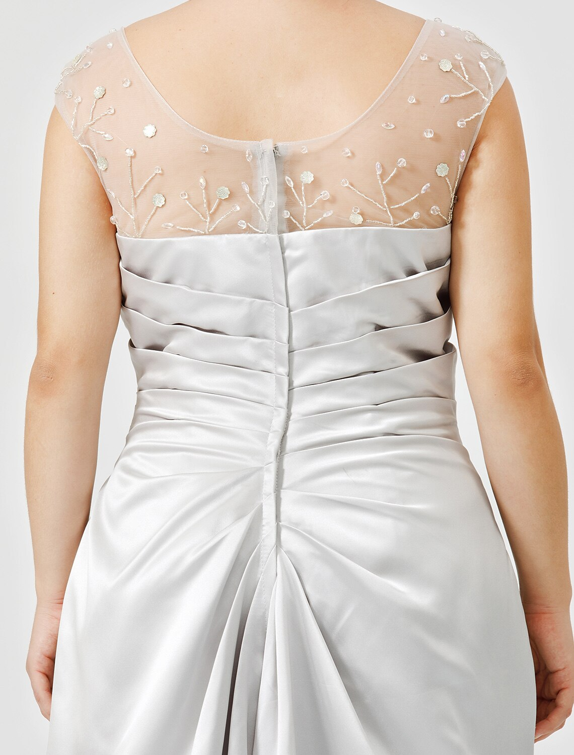 Mother of the Bride Dress Classic Timeless Elegant Luxurious Plus Size Floor Length Sleeveless No with Pleats Crystals