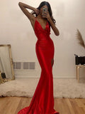 Sheath/Column Ruched Halter Sleeveless like Sweep/Brush Train Dresses