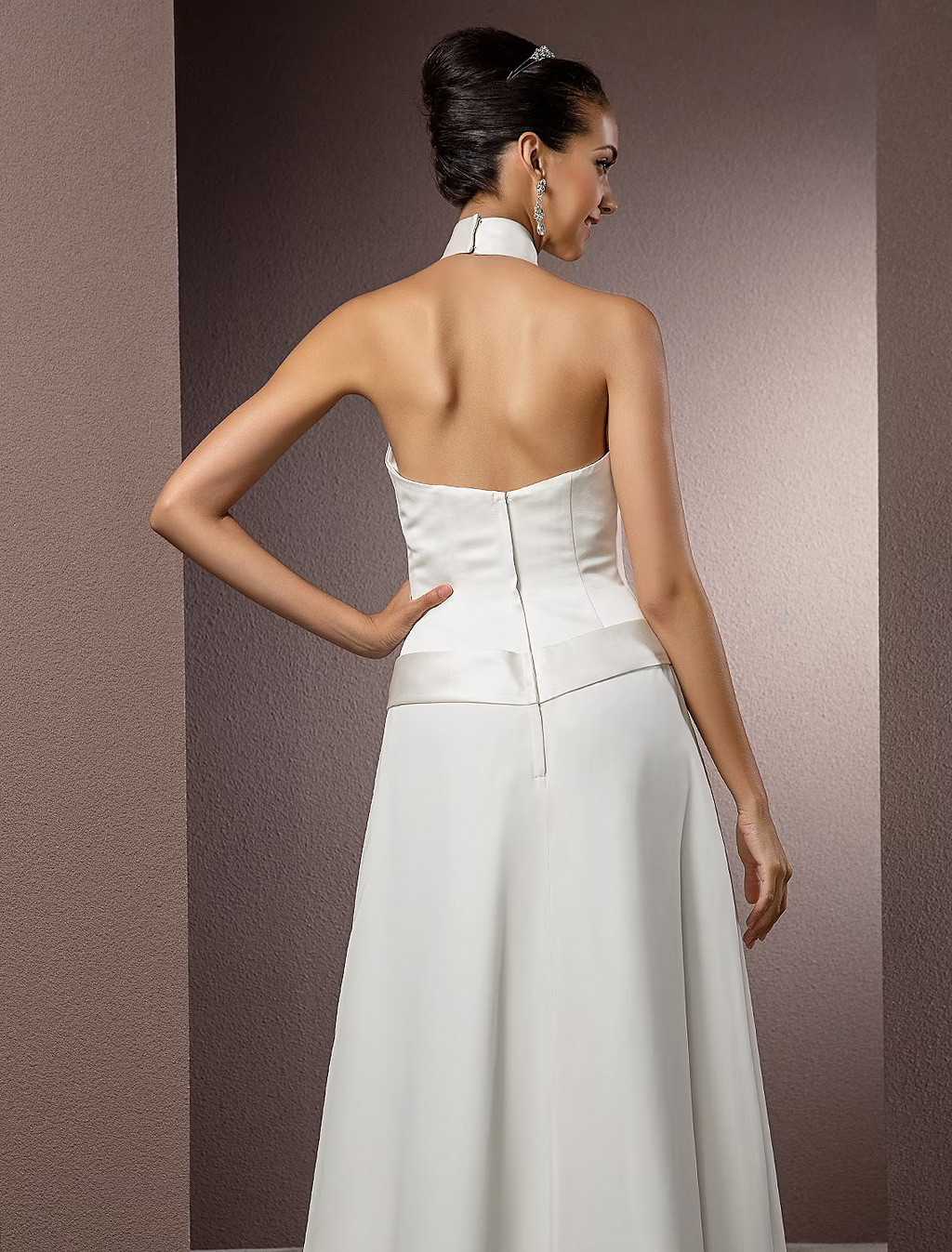 Wedding Dresses Floor Length Regular Straps With Sash Ribbon