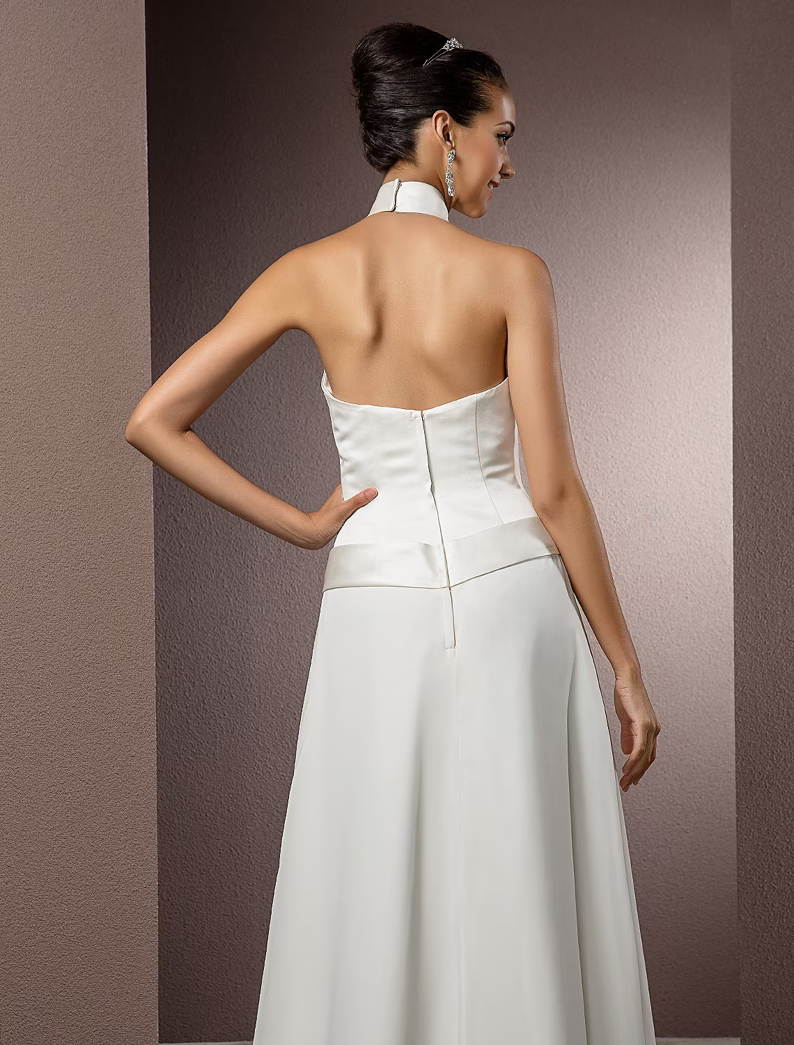 Wedding Dresses Floor Length Regular Straps With Sash Ribbon