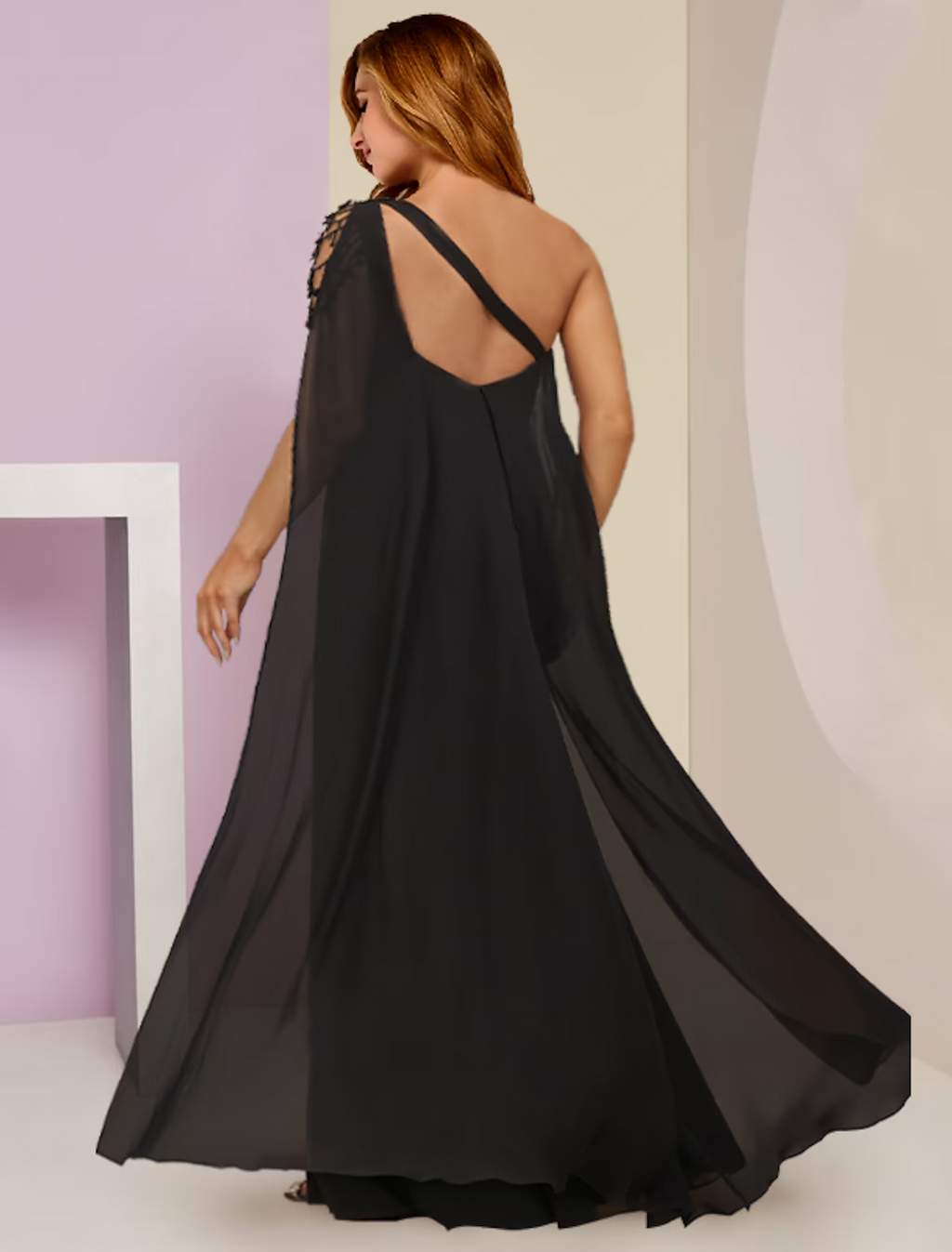 Plus Size Curve Mother of the Bride Dress Wedding Guest Party Sexy One Shoulder Floor Length Sleeveless with Beading Split Front