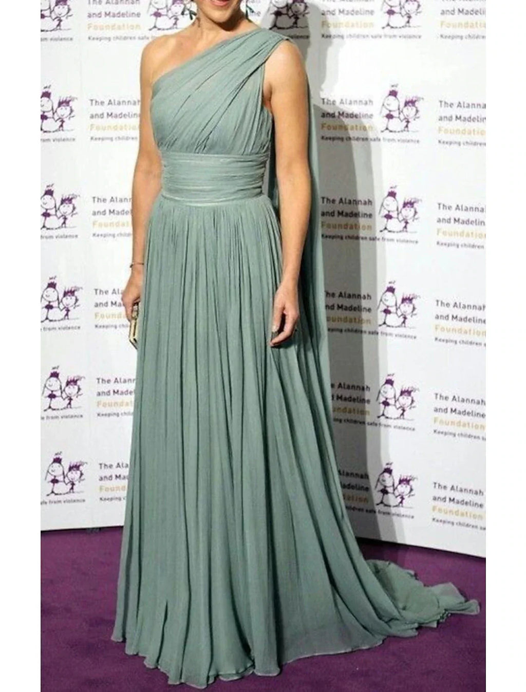 Evening Gown Empire Dress Formal Wedding Guest Court Train Sleeveless One Shoulder with Pleats