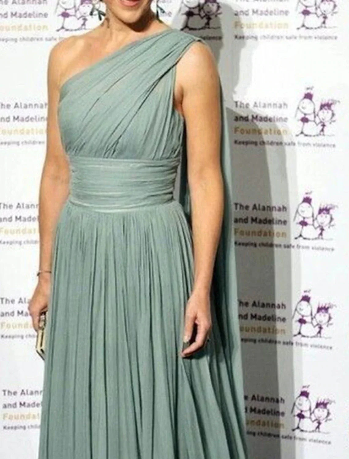 Evening Gown Empire Dress Formal Wedding Guest Court Train Sleeveless One Shoulder with Pleats