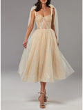 Formal Tea Length Sleeveless Sweetheart with Pleats