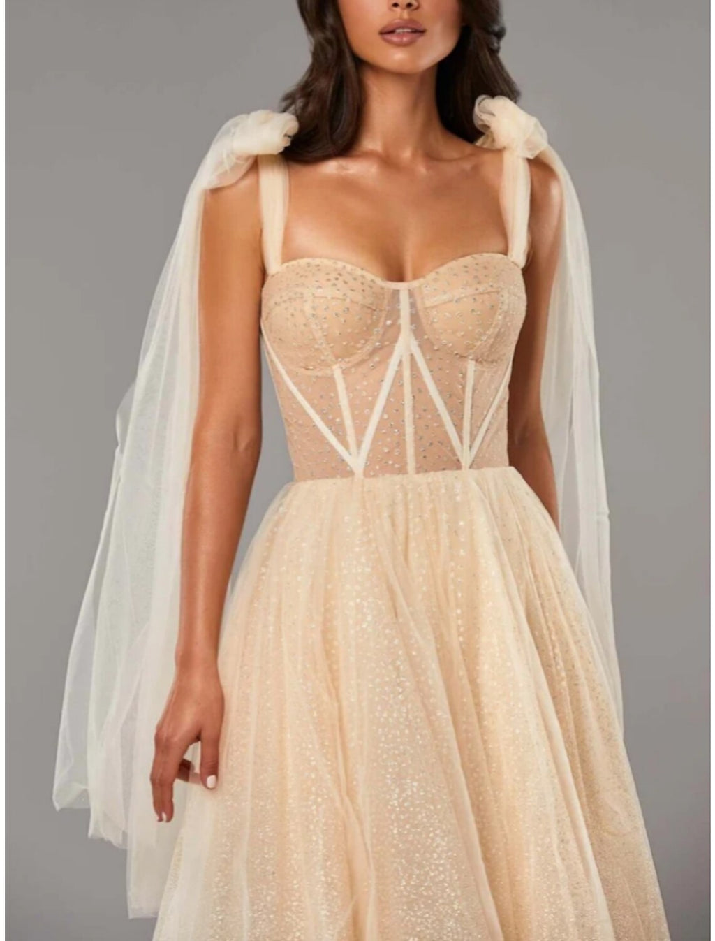 Formal Tea Length Sleeveless Sweetheart with Pleats