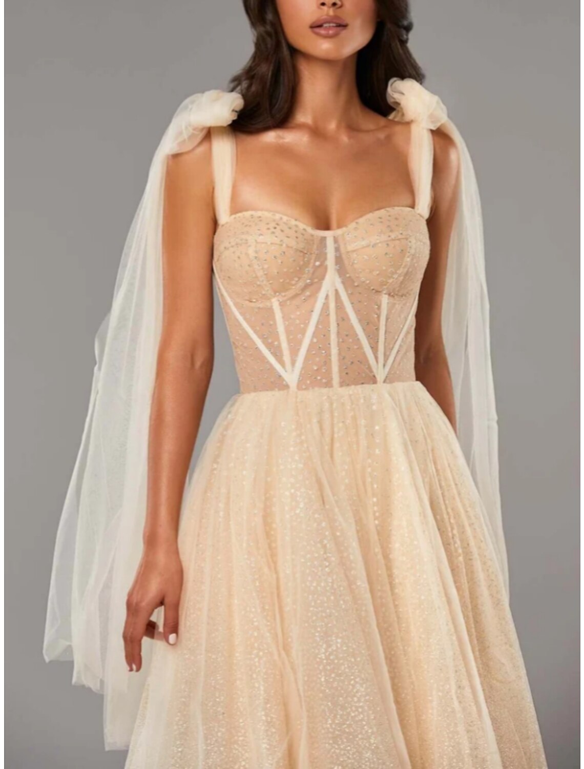 Formal Tea Length Sleeveless Sweetheart with Pleats
