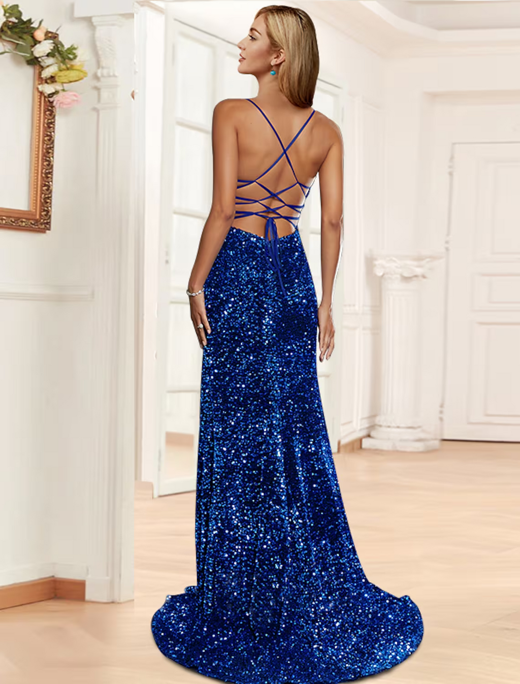 Sparkle Shine Dress Party Wear Sleeveless Backless