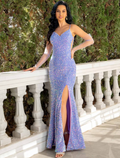 Sparkle Shine Dress Formal Floor Length Sleeveless V Neck