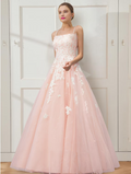 Floral Dress Masquerade Floor Length Sleeveless Strap Crisscross Back with Embroidery