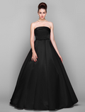 Floor Length Sleeveless Strapless with Bow(s)