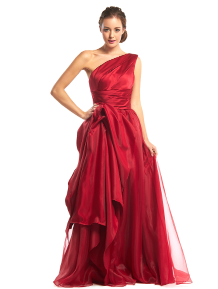 Prom Formal Evening Dress One Shoulder Sleeveless Floor Length with Side Draping