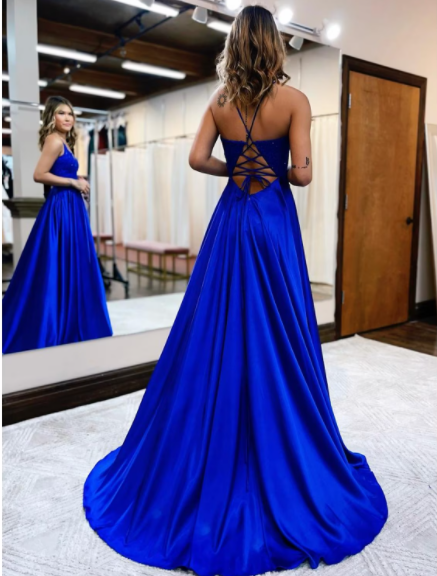 Formal Sleeveless V Neck Backless