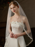 Ding Ji One-tier Sweet Wedding Veil Fingertip Veils Fashion Pure Color Hot Sale Veil