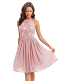 Cocktail Dresses Vintage Dress Party Wear Knee Length Sleeveless Jewel Neck Blend with Insert Pattern Print Splicing