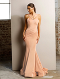 Engagement Formal Evening Birthday Dress Sleeveless Floor Length with Ruched