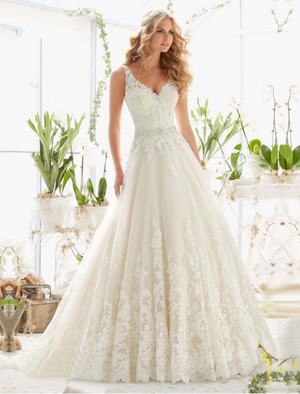 Engagement Open Back Sexy Formal Wedding Dresses Court Train A-Line Regular Straps V Neck