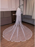 Ding Ji Two-tier Vintage Sweet Wedding Veil Cathedral Veils Tier 137.8 in (350cm) Luxurious Hot sale Veil