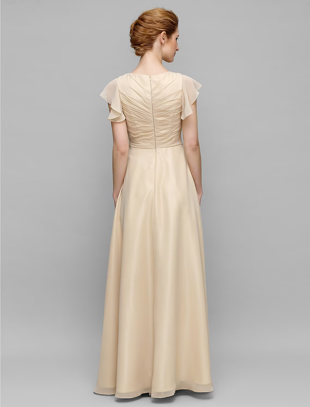 Mother of the Bride Dress Plus Size Elegant V Neck Floor Length Sleeveless with Criss Cross Appliques