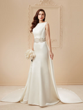 Wedding Dresses Regular Straps Neck With Beading