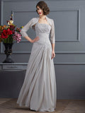 A-Line/Princess One-Shoulder Sleeveless Beading Long Mother of the Bride Dresses