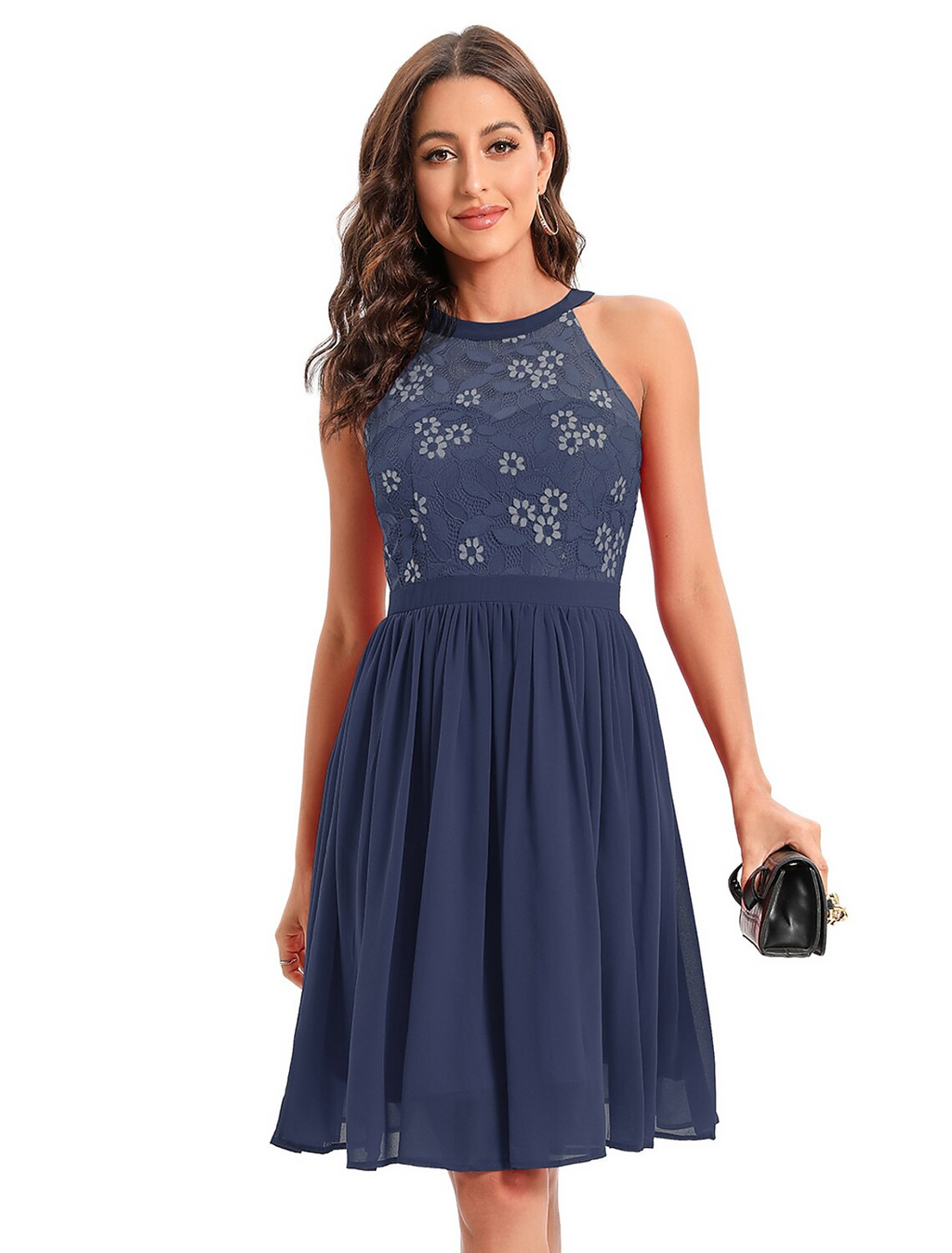 Cocktail Dresses Vintage Dress Party Wear Knee Length Sleeveless Jewel Neck Blend with Insert Pattern Print Splicing