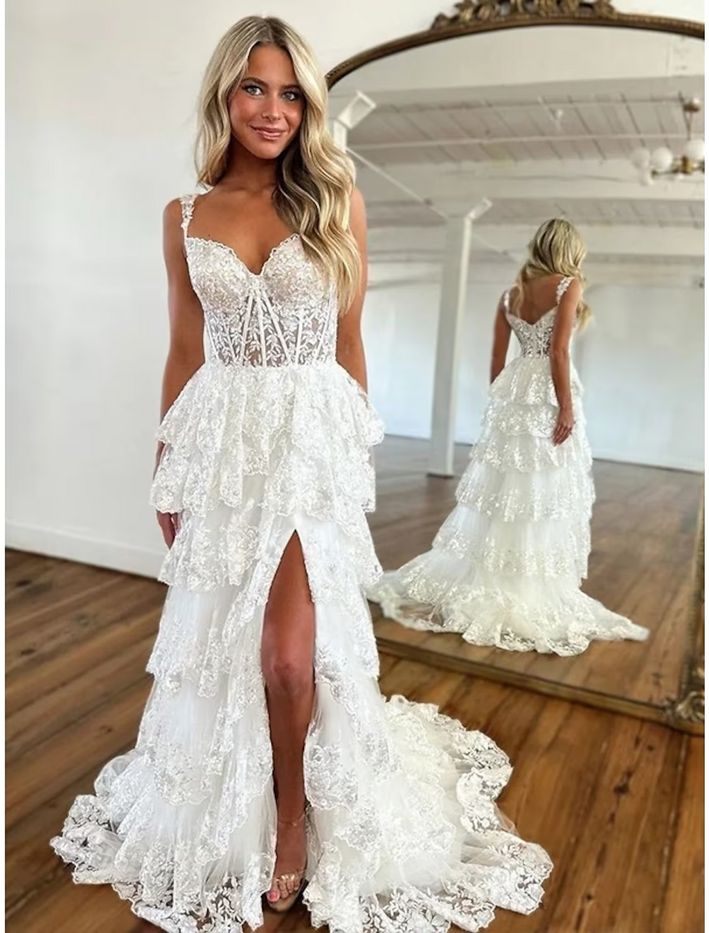 Corsets Dress Formal Court Train Sleeveless Off Shoulder with Slit