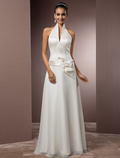 Wedding Dresses Floor Length Regular Straps With Sash Ribbon